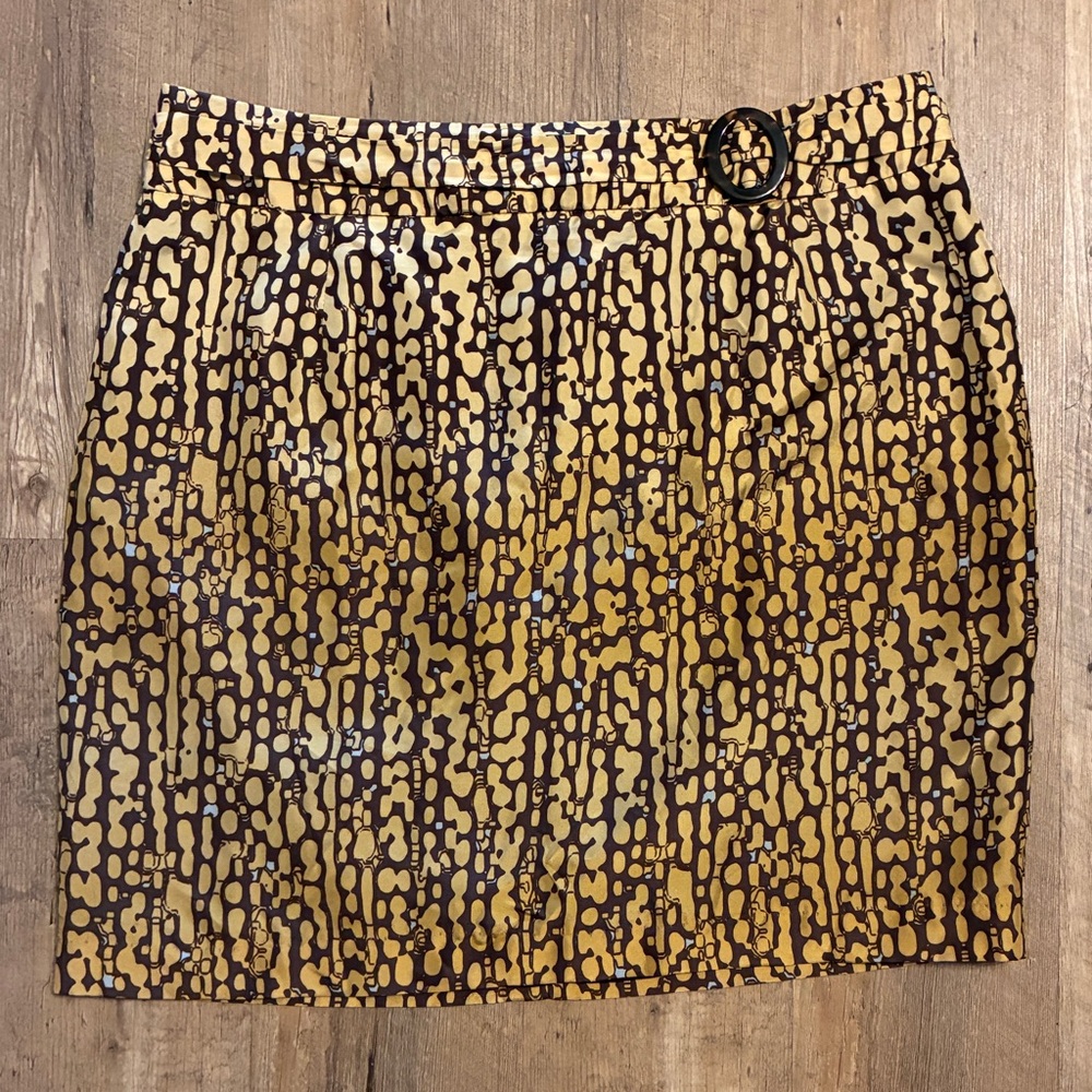 Pendleton Silk 100% Gold (Mustard) And Brown Penc… - image 1